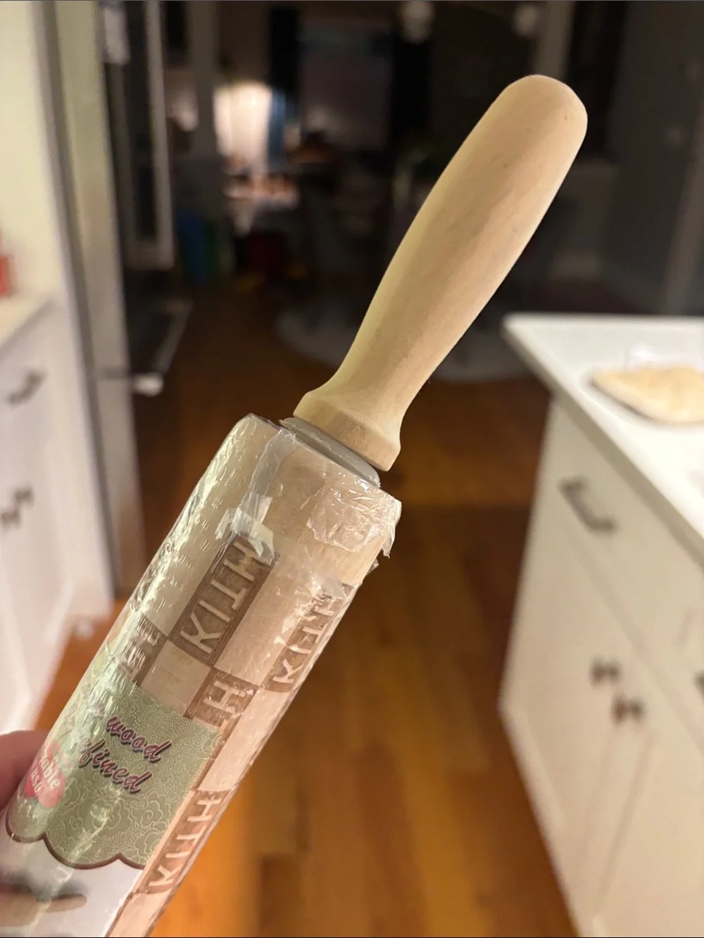 Kith Wooden Embossed Rolling Pin in Natural Wood Tone kithmas