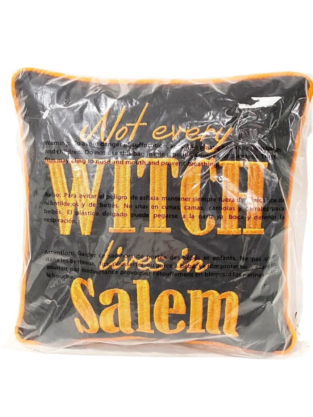 Not Every Witch Lives Embroidered 10x10 Throw Decororative Accent Throw Pillow