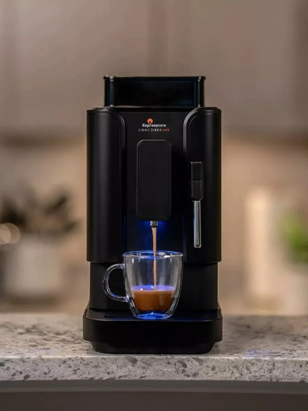 Espressione Concierge Elite Coffee Espresso Machine Infinite Black 20Bar Grinder