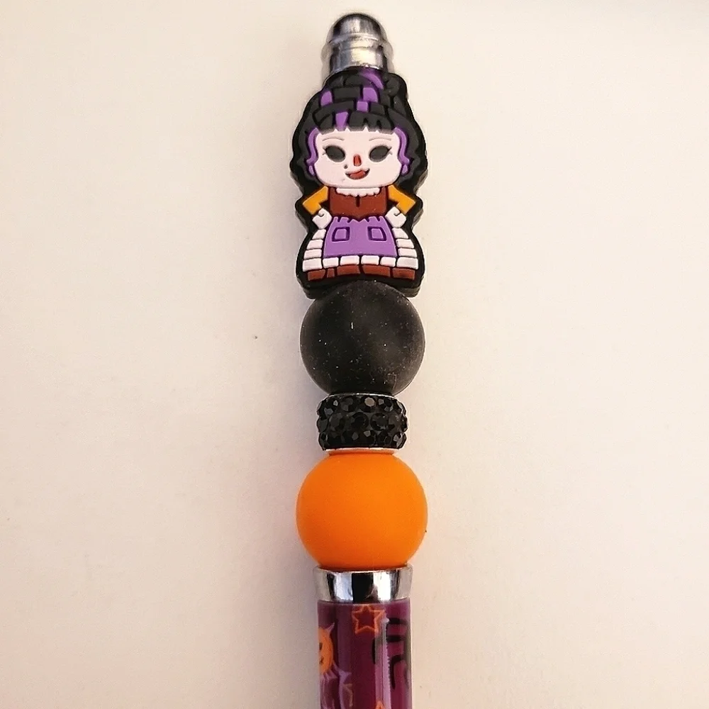Handmade Hocus Pocus Mary Sanderson Beaded Silicone Focal Bead Pen