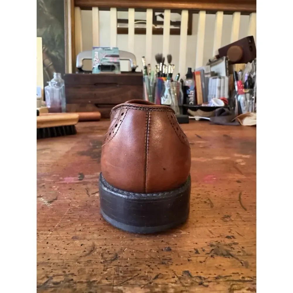 Vintage Allen Edmonds Auburn Tassel Loafers Men's 9.5 AA Brown Leather USA Made