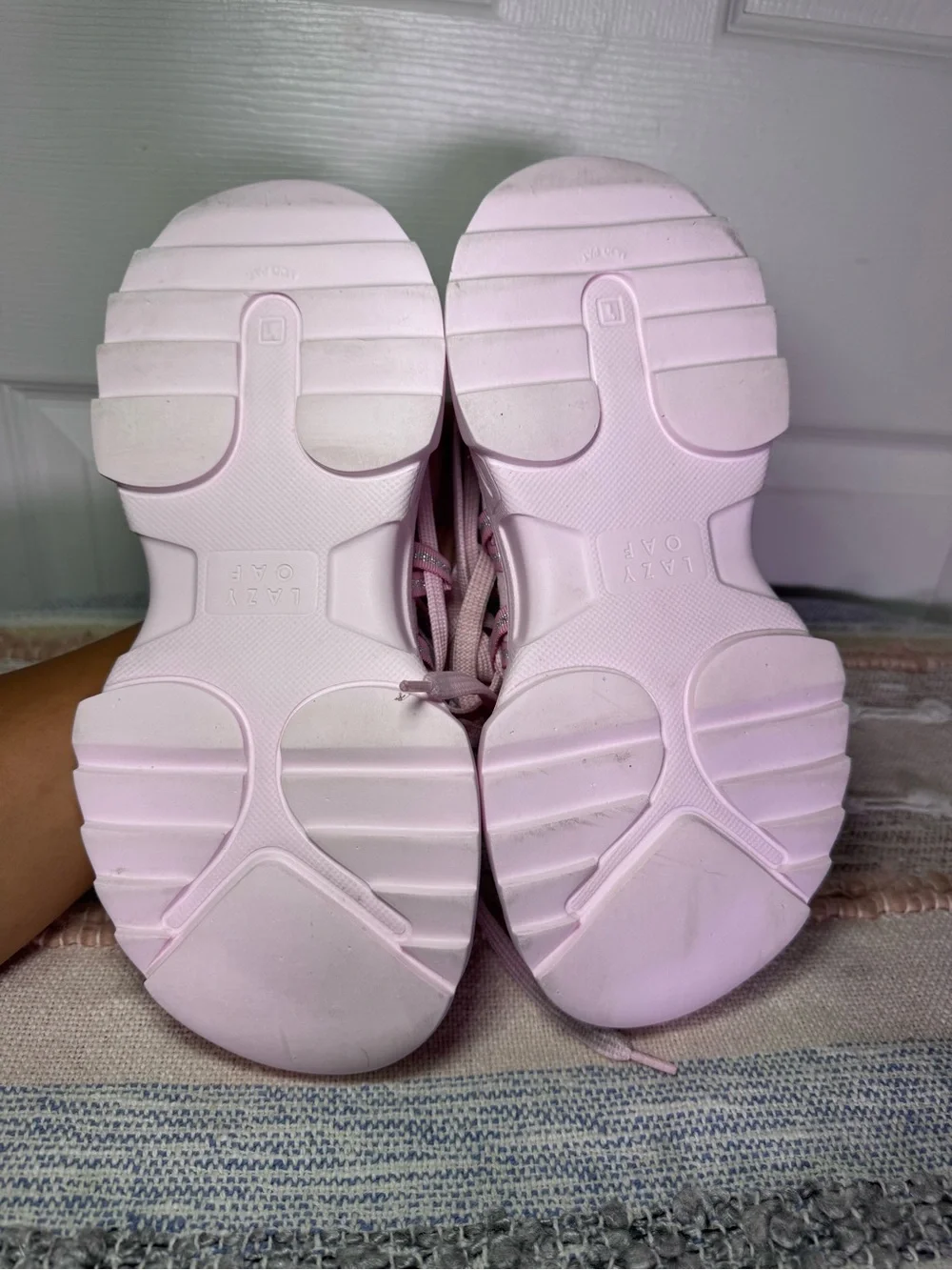 Lazy Oaf  Pink Lace Up Ballet Sneaker.