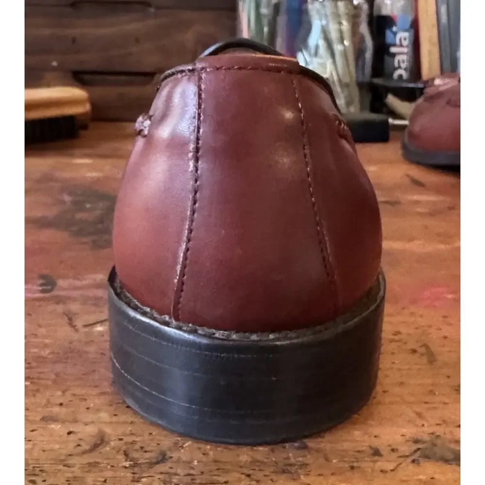 Allen Edmonds Brookwood Woven Tassel Loafers Brown Leather Men's 9.5 AA USA Made