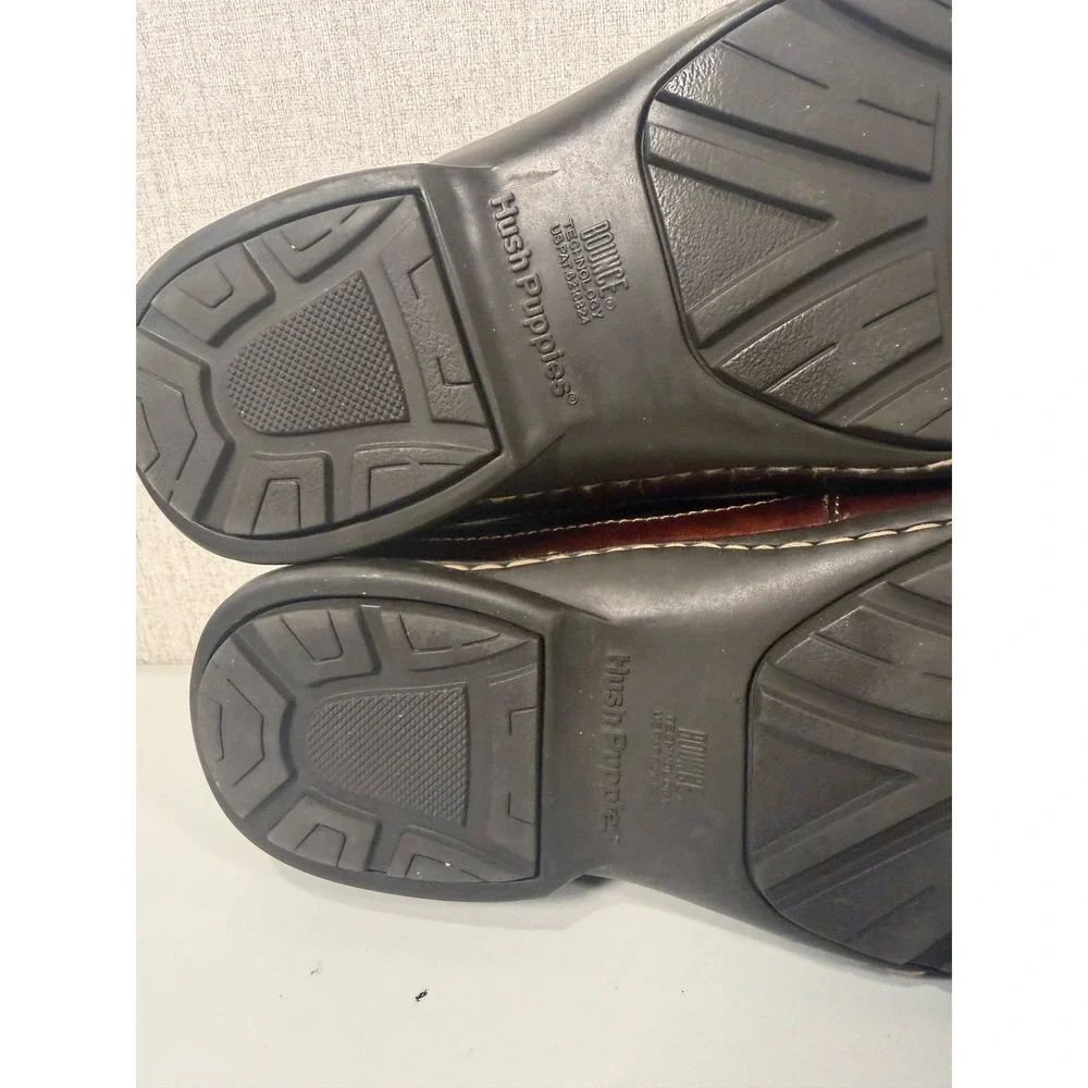 Hush Puppies Mens Leather Tassel Loafers Black Brown H100771 Size 8 M‎