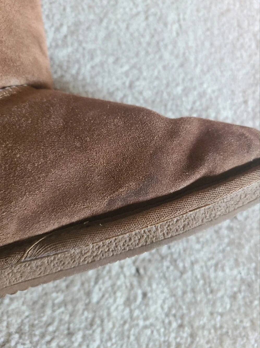 Plush-Lined Women's Winter Sheepskin Suede Boots in Brown