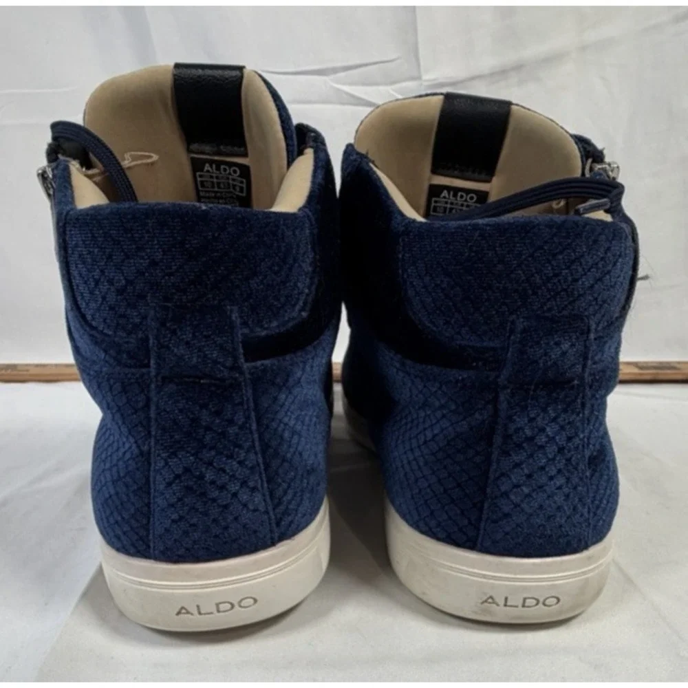 Aldo Shoes Men Blue Zip‎ & Lace Up  Size 10