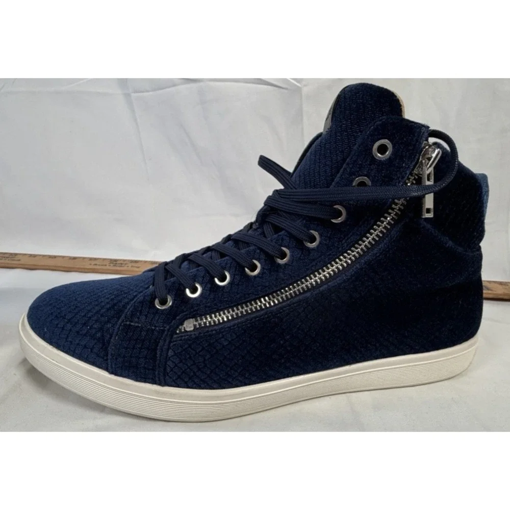 Aldo Shoes Men Blue Zip‎ & Lace Up  Size 10