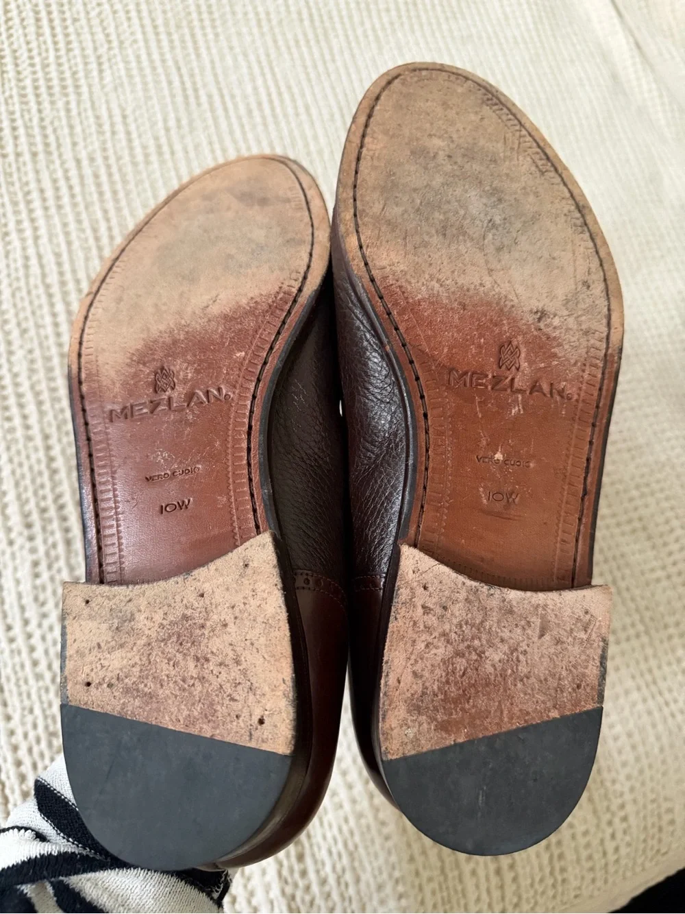 Mezlan refined leather