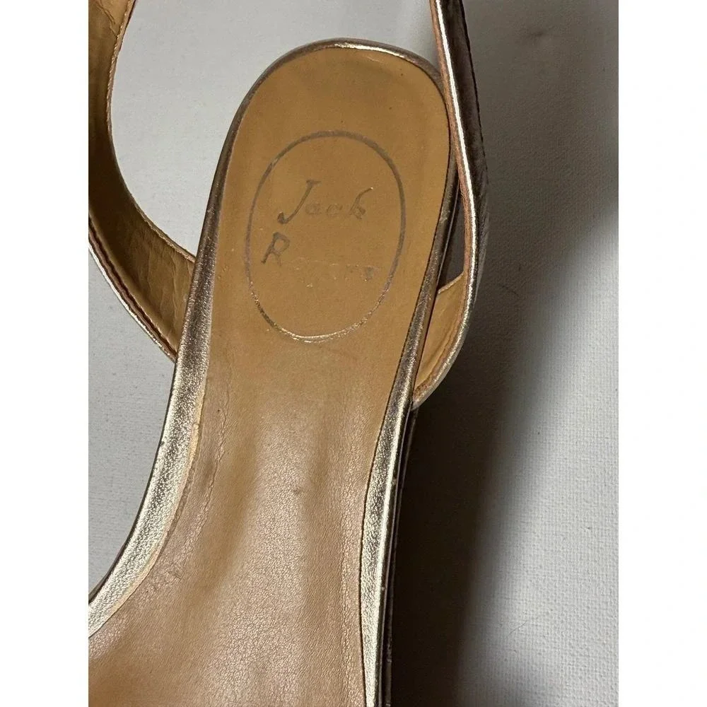 Jack Rogers Rose Gold Keri Cork Wedge Platform Sandals Sz 7.5 - EUC