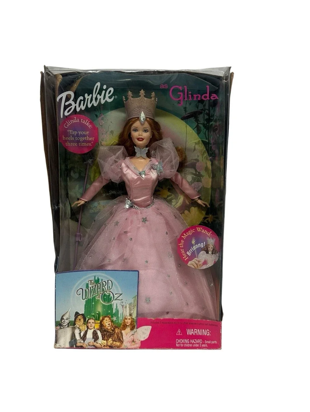 NIB Barbie As Glinda The Wizard Of Oz / Glinda Talks/Wand Brrinnng -1999