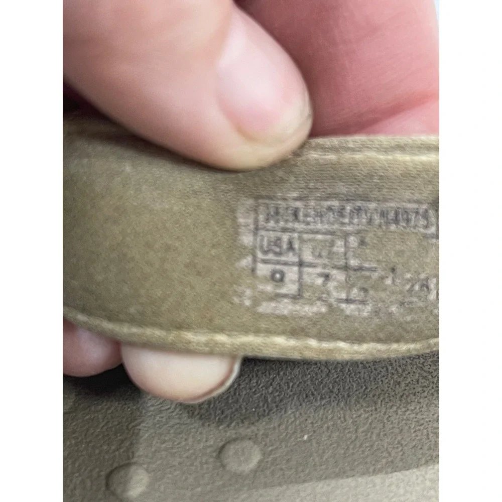 Vionic High Tide Tan Champagne Studded Orthotic Wedge Sandals Womens 9