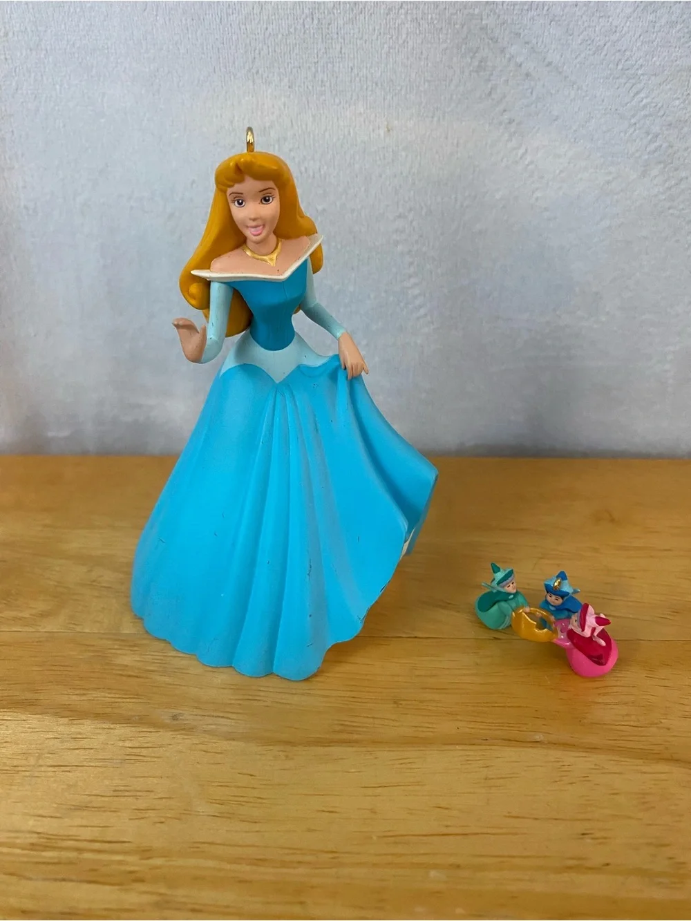 1998 Hallmark Princess Aurora Ornament with Fairies Mini Ornament