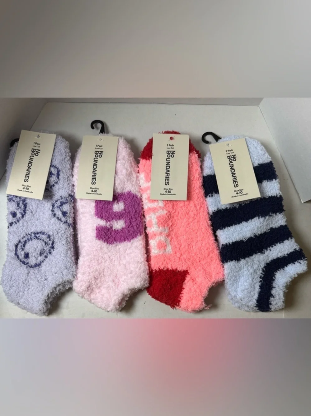 4 No Boundaries Low Cut Cozy Socks, 1-Pack, Women's, Size 4-10