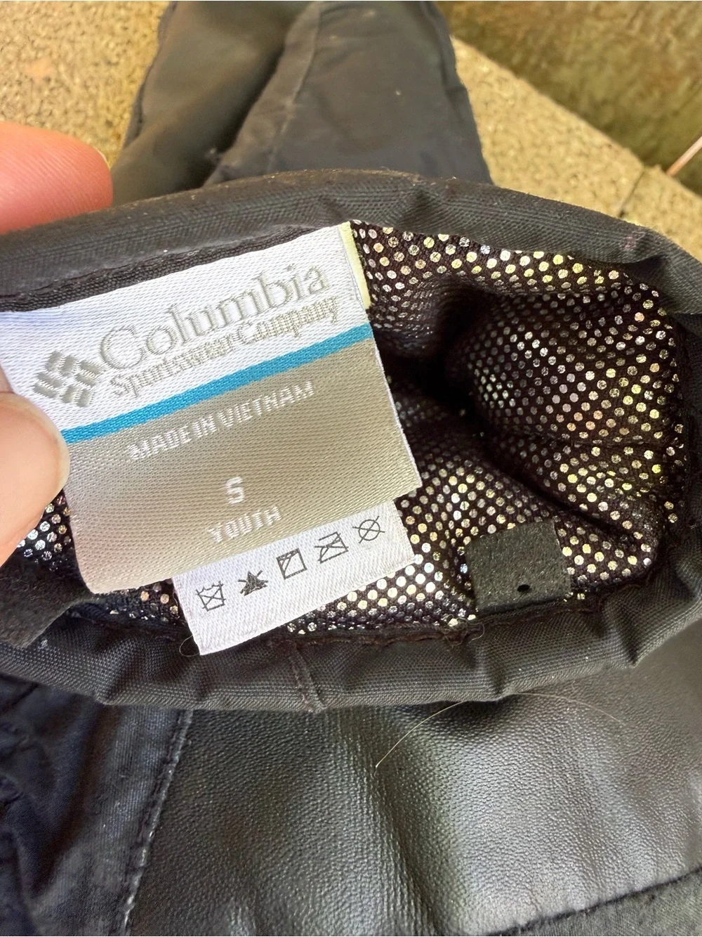 Columbia Black Youth Gloves Mittens Size Small