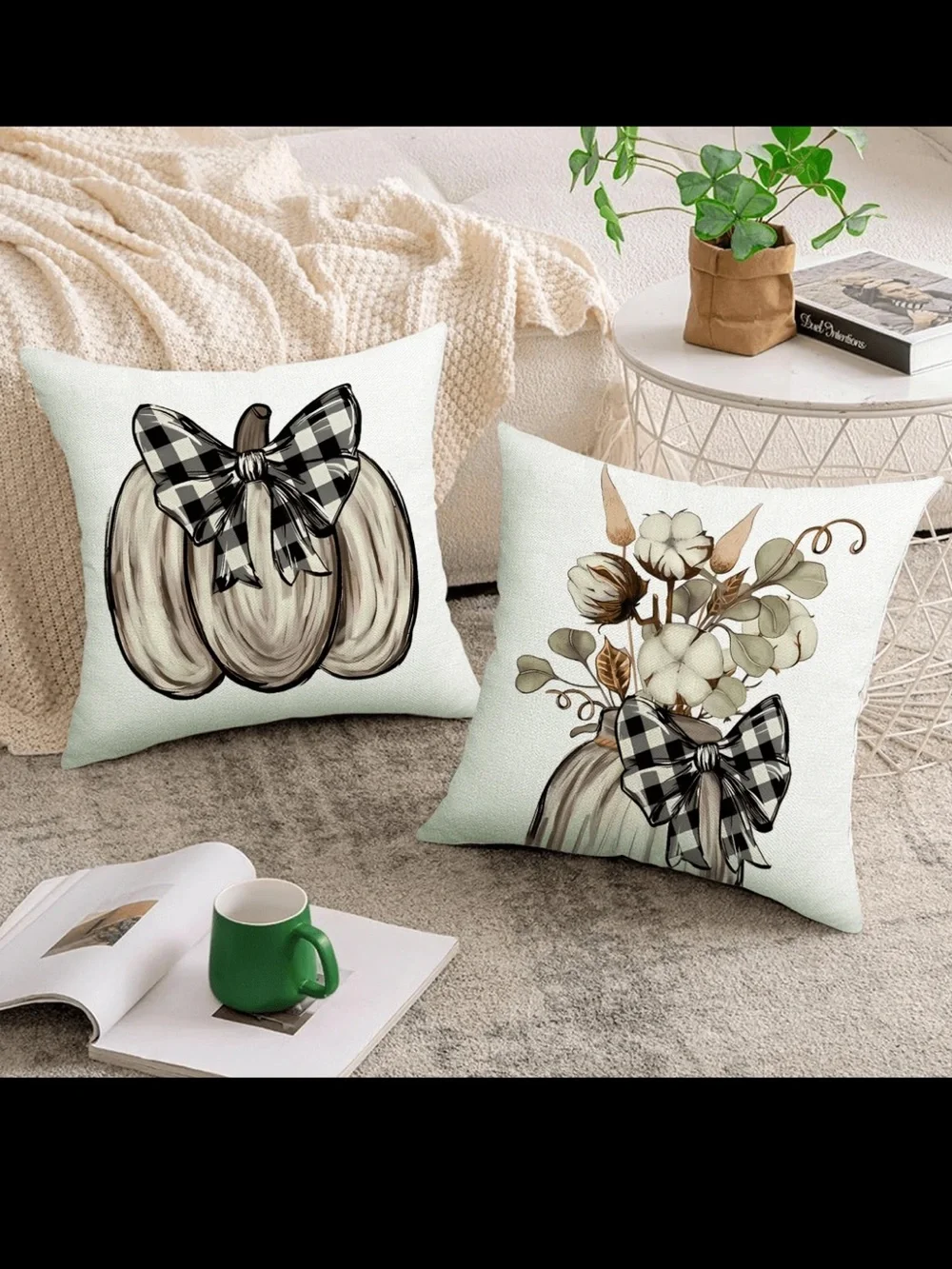 N/A linen pillow