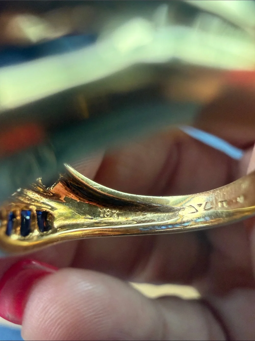 Levian 18kt Gold Sapphire and Diamond Ring - Blue