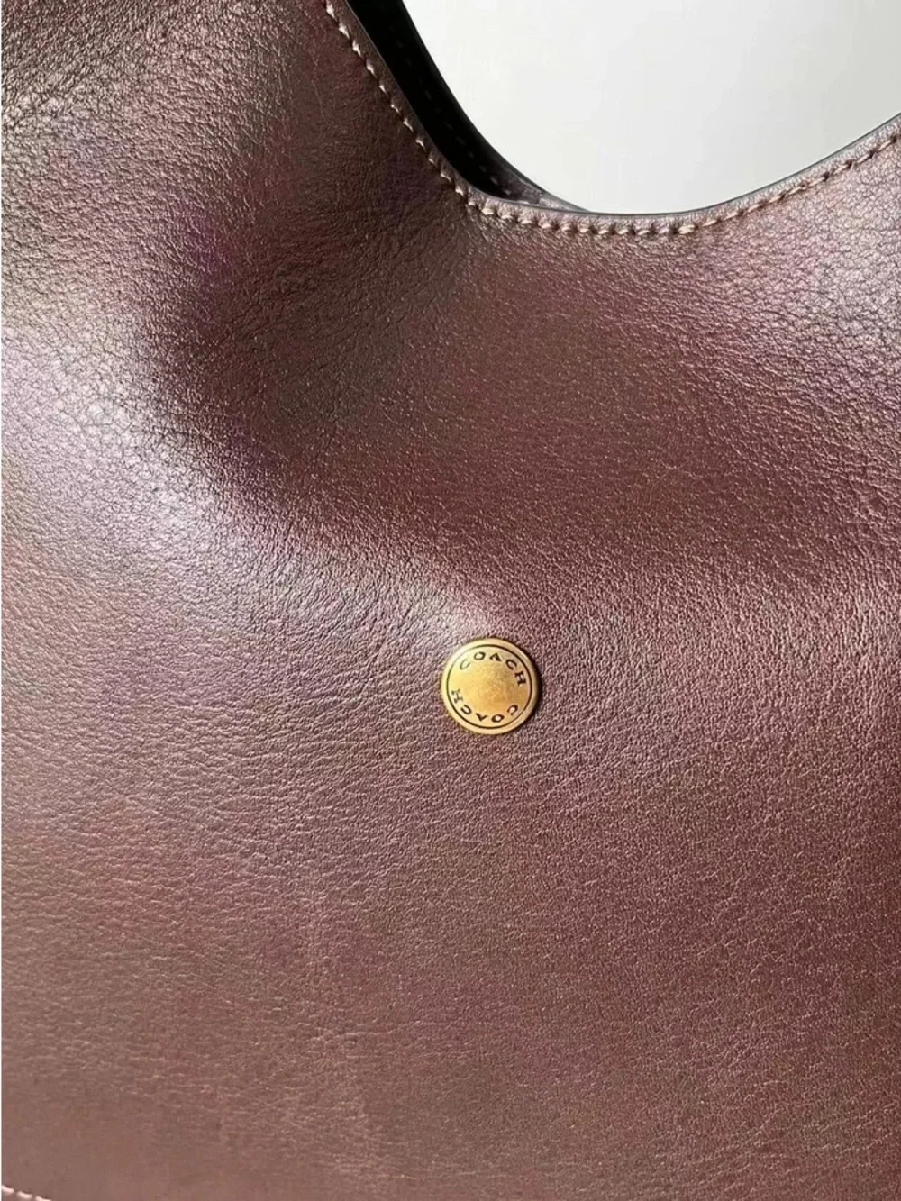 Coach Chocolate Brown Leather Shoulder Bag
