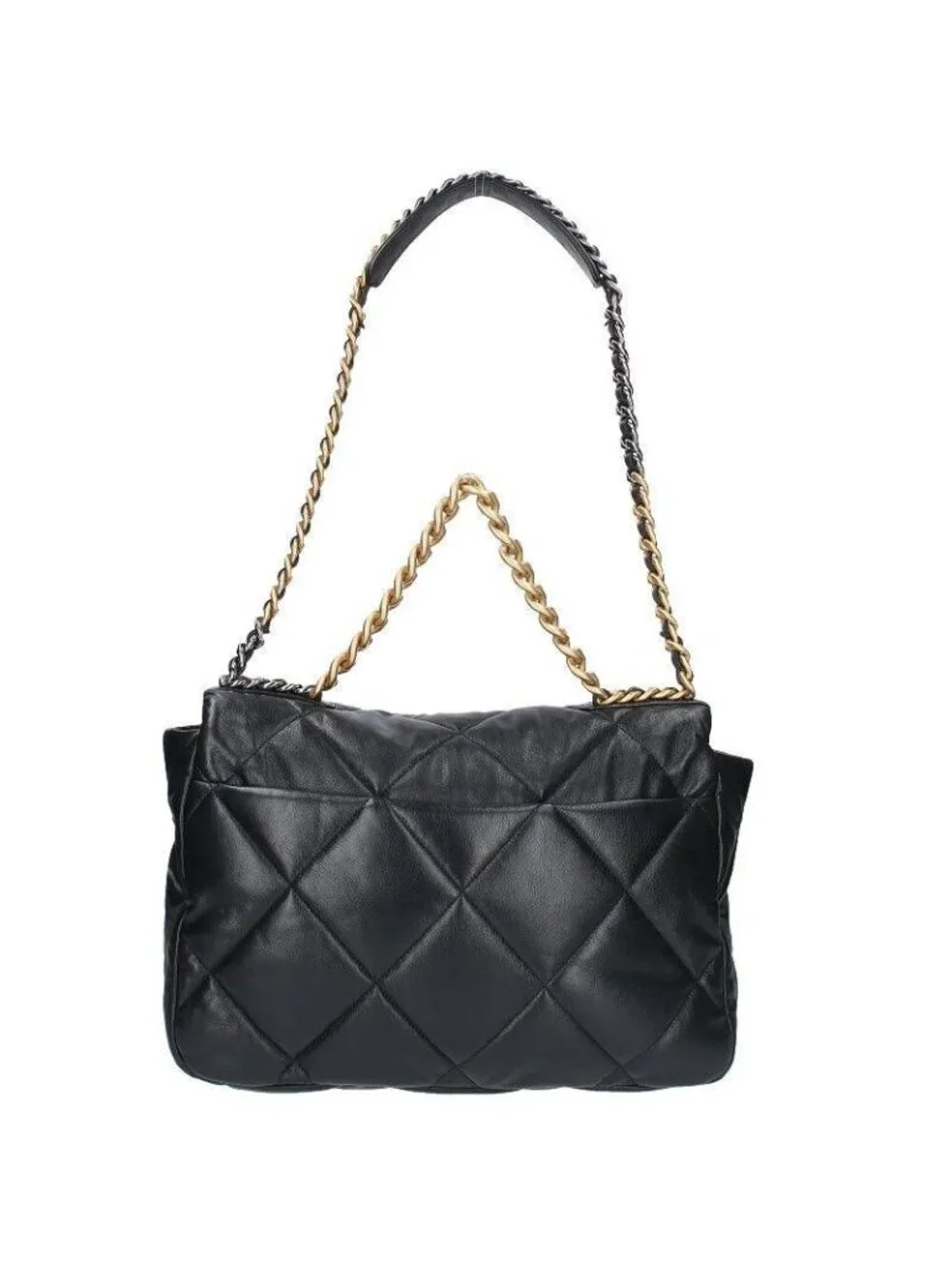 Chanel 19 Maxi Flap Shiny Lambskin 2-Way Shoulder Bag