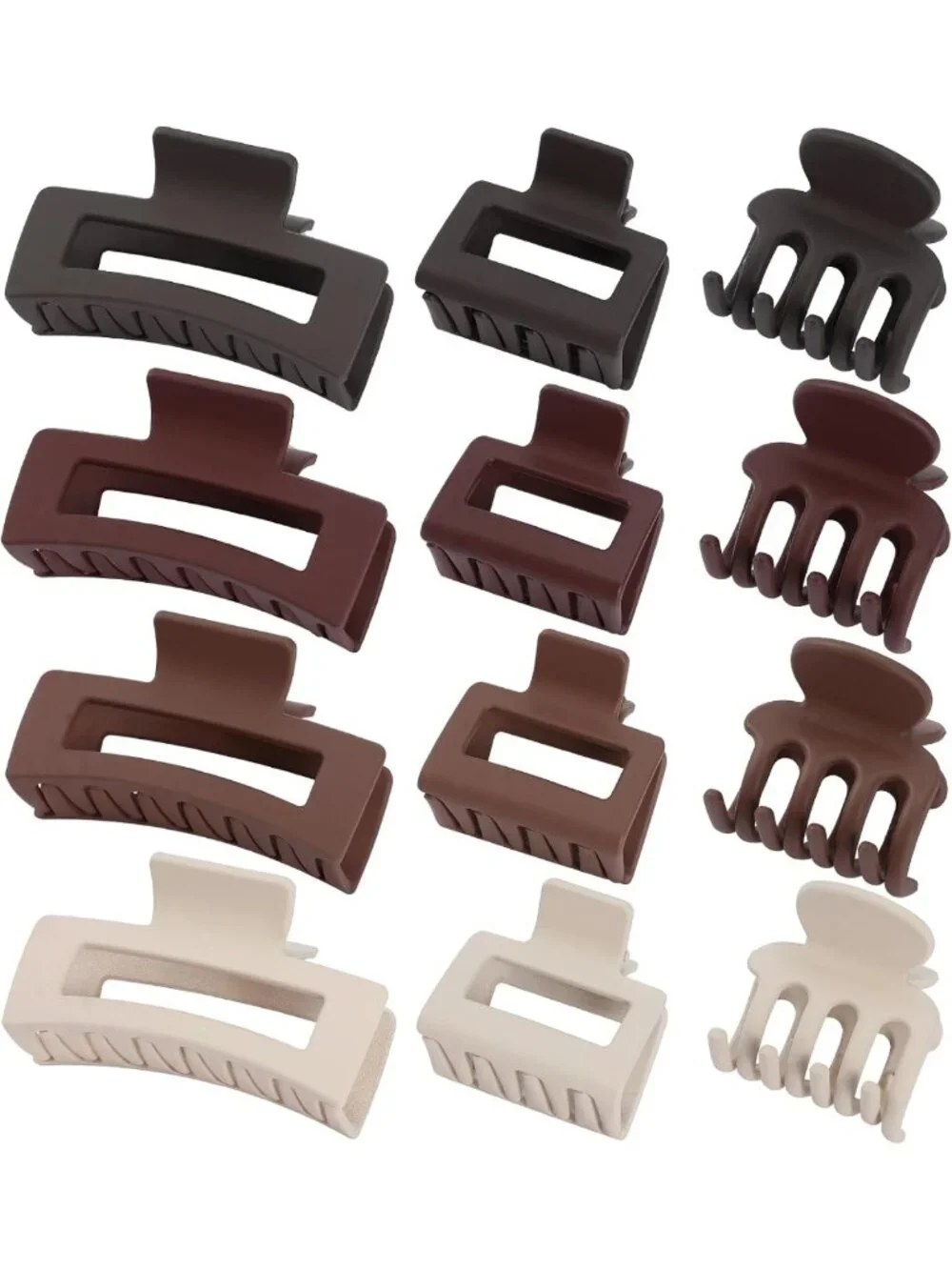 12 Pcs Hair Claw Clips Set for Women & Girls - Stylish Hair Accessories, 3