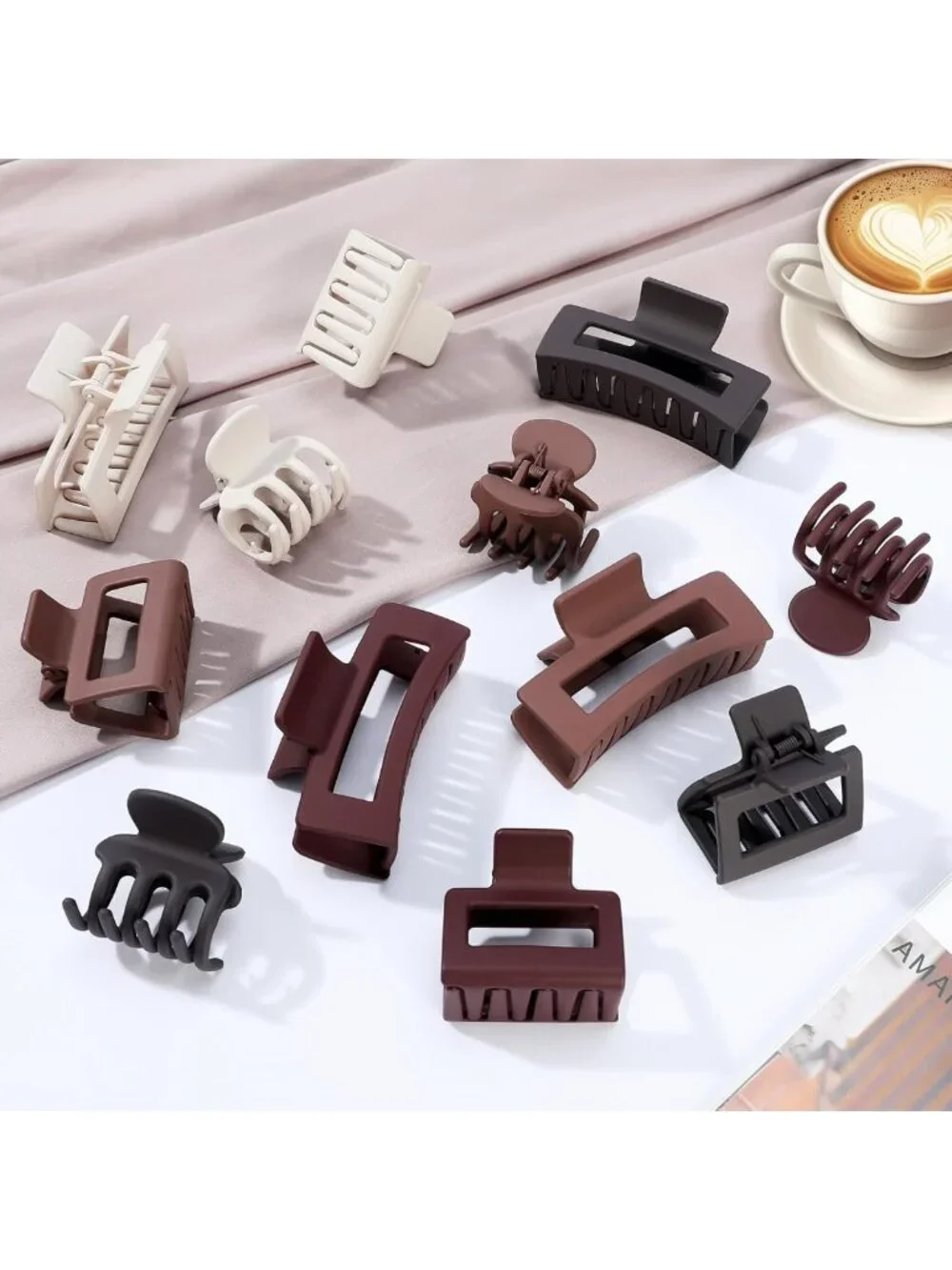 12 Pcs Hair Claw Clips Set for Women & Girls - Stylish Hair Accessories, 3