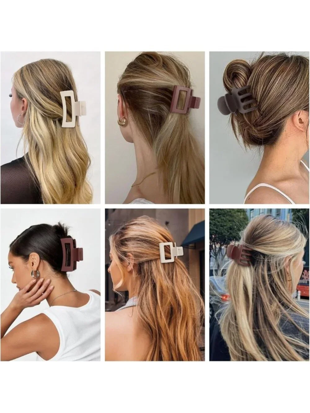 12 Pcs Hair Claw Clips Set for Women & Girls - Stylish Hair Accessories, 3
