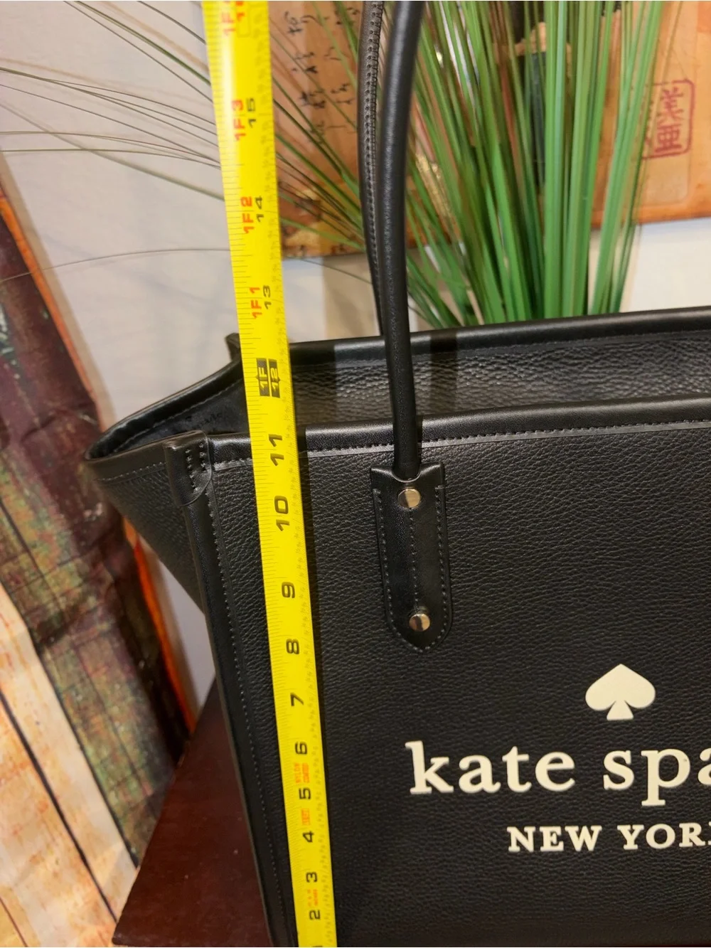 Kate Spade Ella Signature Logo Tote with Cream Accents (pebbled leather)