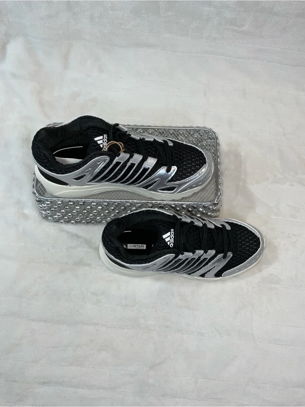 Adidas Adistar Control 5 J Black Silver size Youth 3   KI8733 NWT