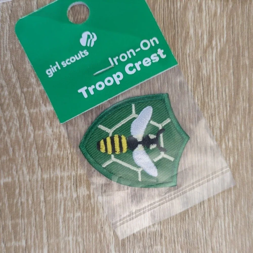 NEW Girl Scouts Iron-On Patch Lot of 4 Troop Crest STEM Helping Hands Tea‎ Party