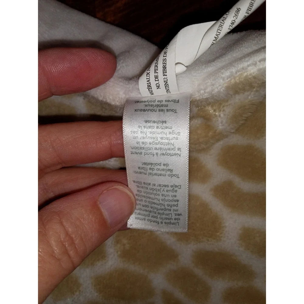 Plush Giraffe‎ Lovey Security Blanket Tan White Animal Print Baby Snuggler