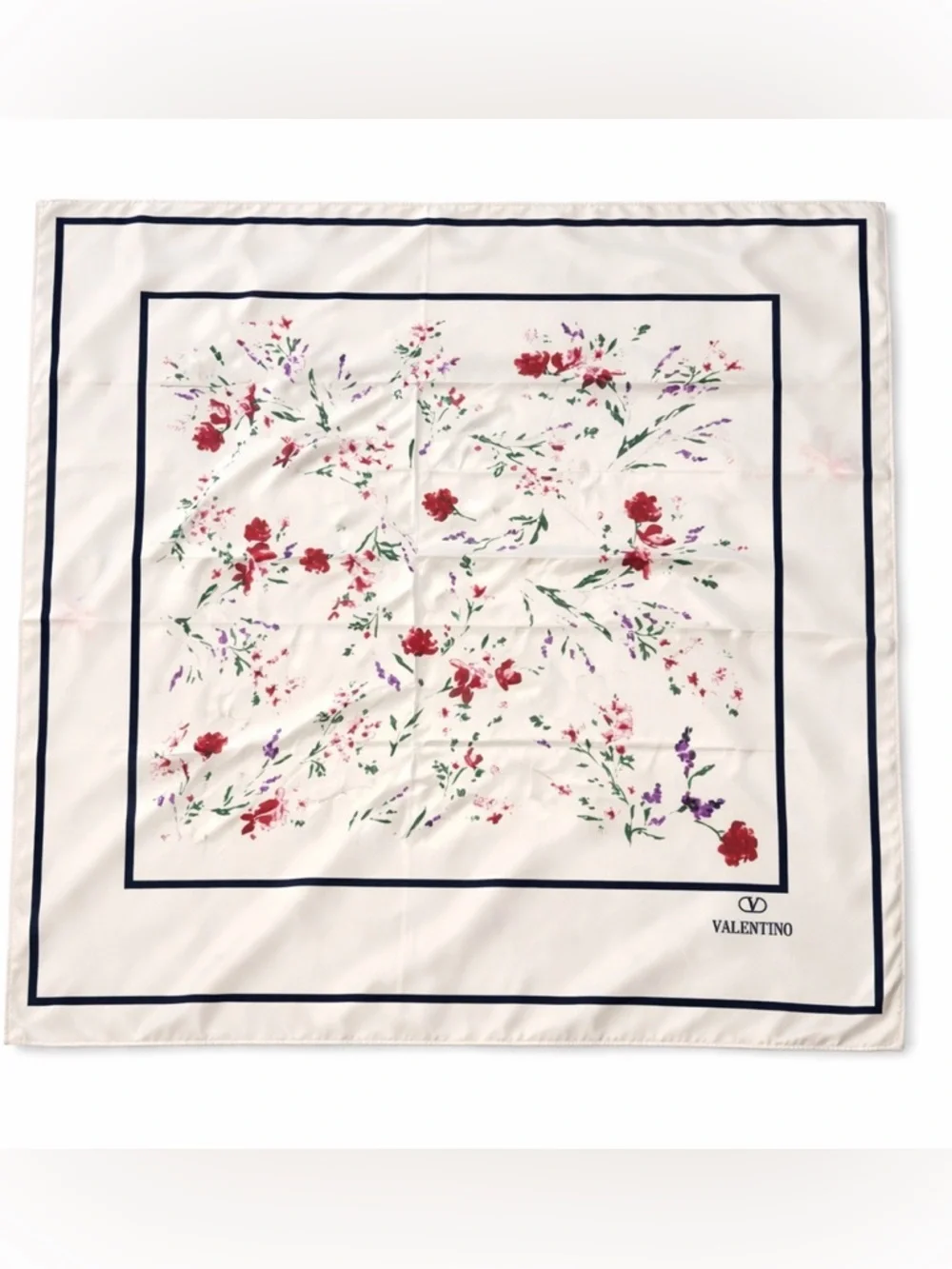 Valentino floral spring silky scarf 35x35 inches‼️LAST ONE LEFT