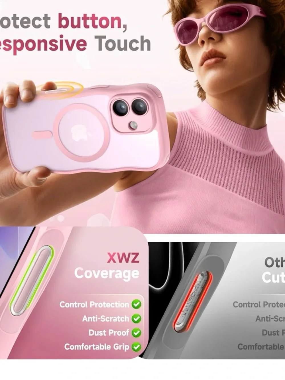 I phone 17 case compatible with magsafe Light pink new