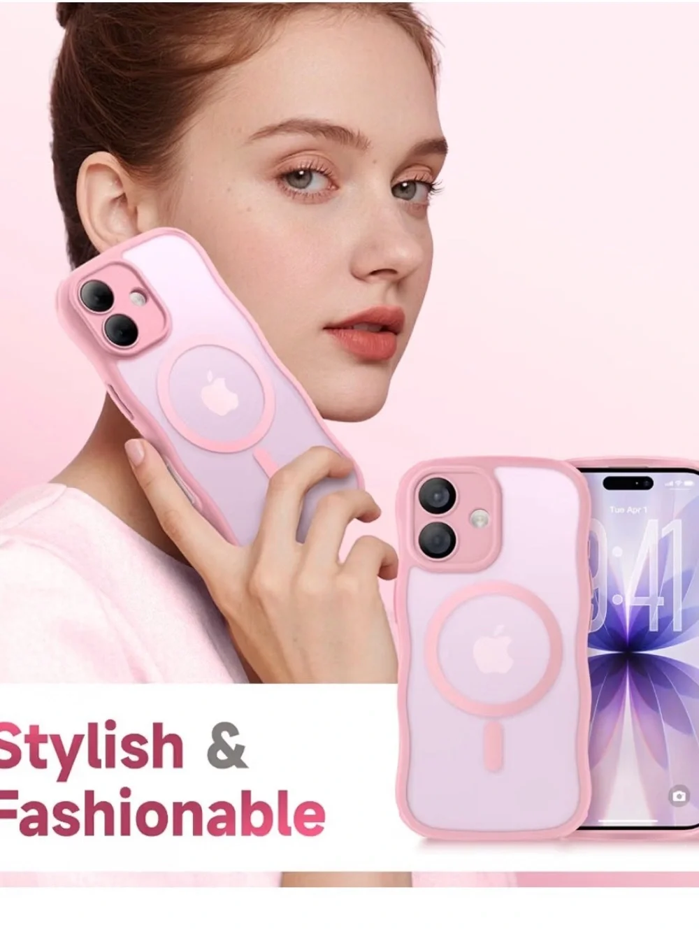 I phone 17 case compatible with magsafe Light pink new