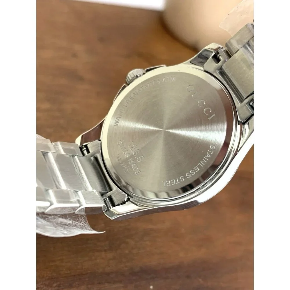 Gucci Women's Watch YA126551 G-Timeless Swiss Quartz Silver Dial Steel 27mm