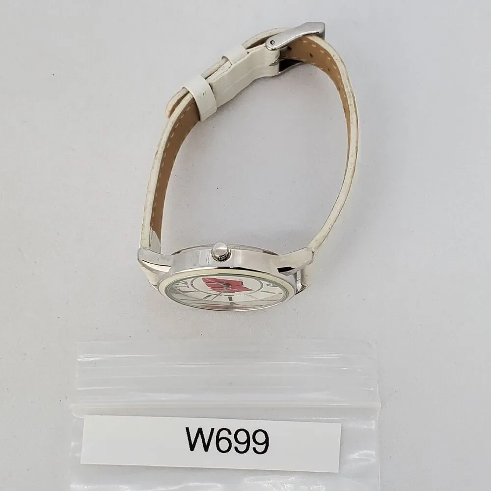 University of Wisconsin Badgers Women's Watch 34MM White Dial Bands‎ New Battery