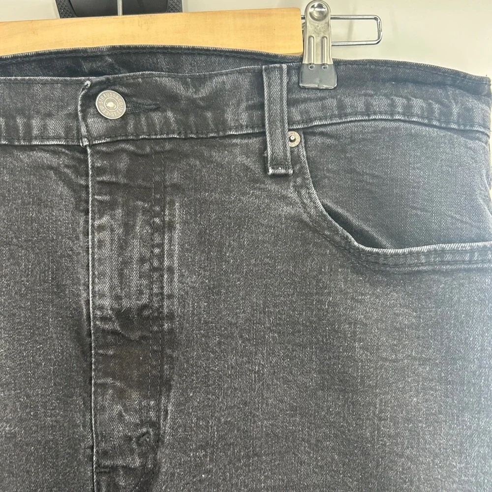 Levis 527 Slim Bootcut Jeans mens W40 L30 Faded Black Denim‎ 05527-0539