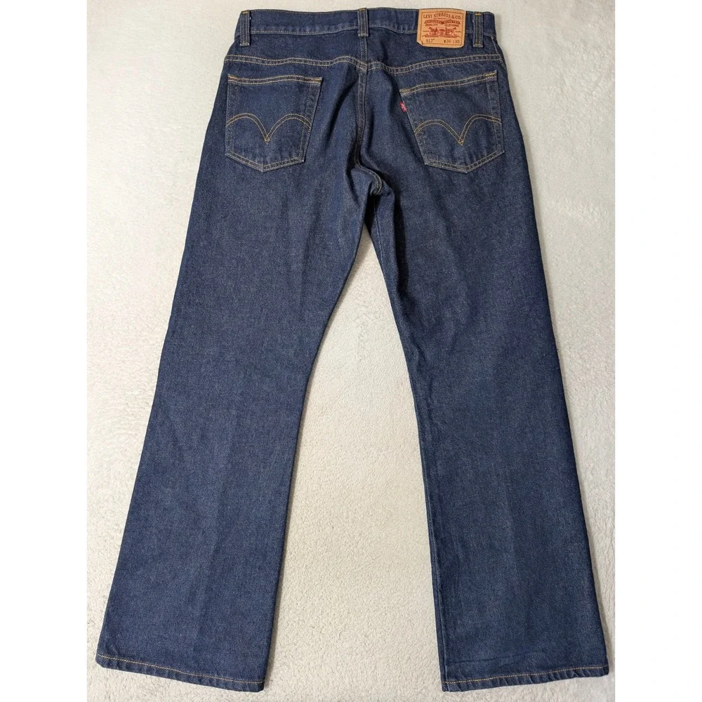 NEW! Levi's Jeans Mens 36/30‎ Blue 517 Bootcut Dark Wash Denim '09