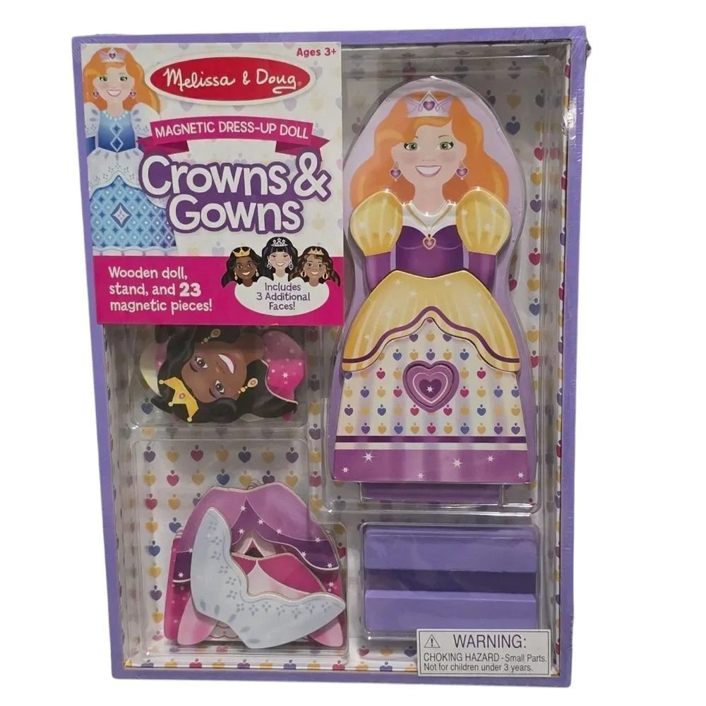 Melissa & Doug Magnetic Dress-Up Doll - Crowns And Gowns