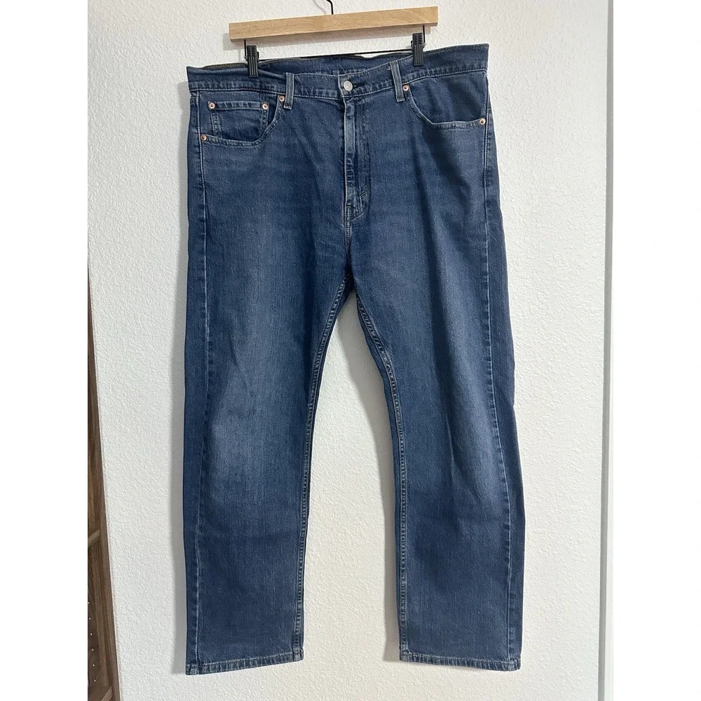 Levi's 505 Regular Size 40x30‎ Men's Blue Jeans Medium Wash 100% Cotton