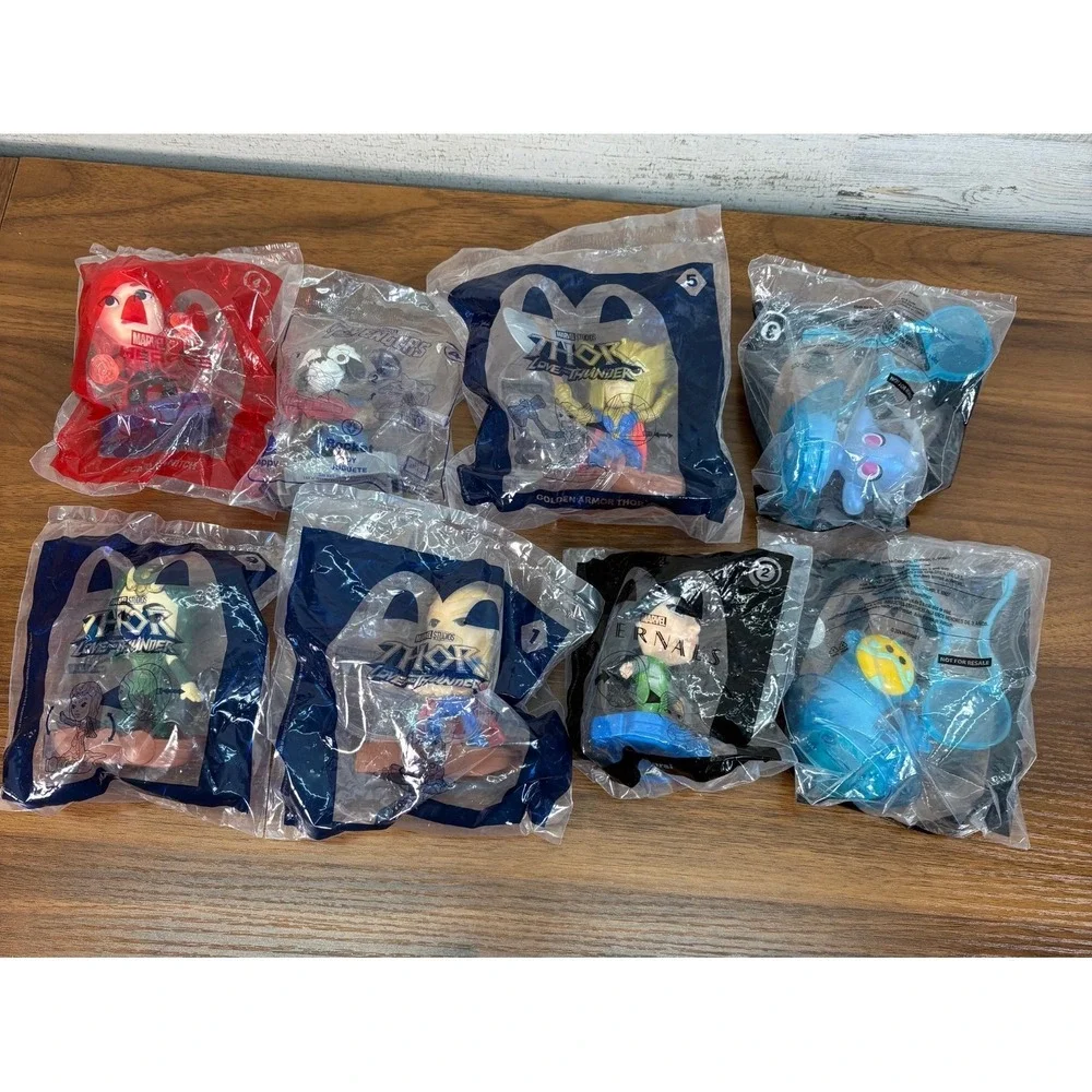 Marvel Avengers LOVE AND THUNDER Happy Meal Toys Qty Six  plus Two Disney Pixar‎