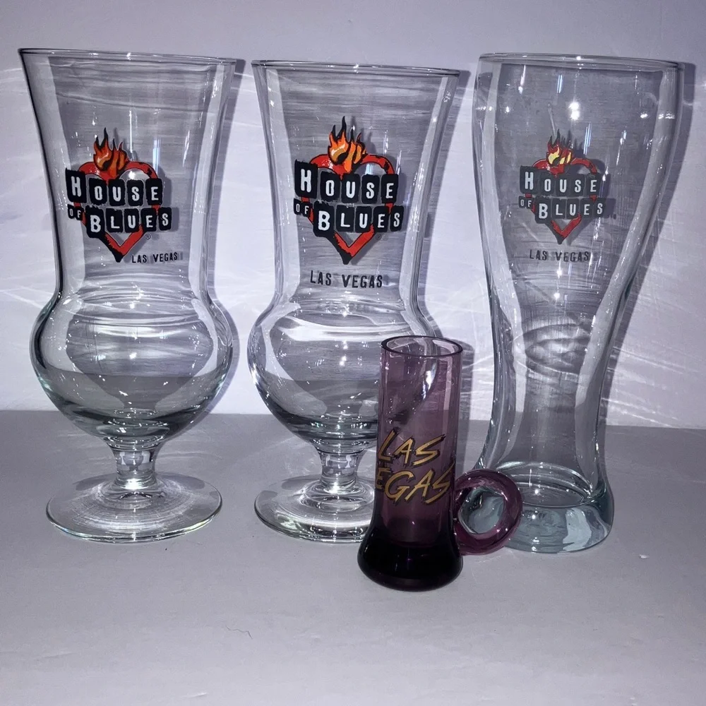 House of Blues‎ Set of 4 Assortment Coctail Beer Shot Glasses