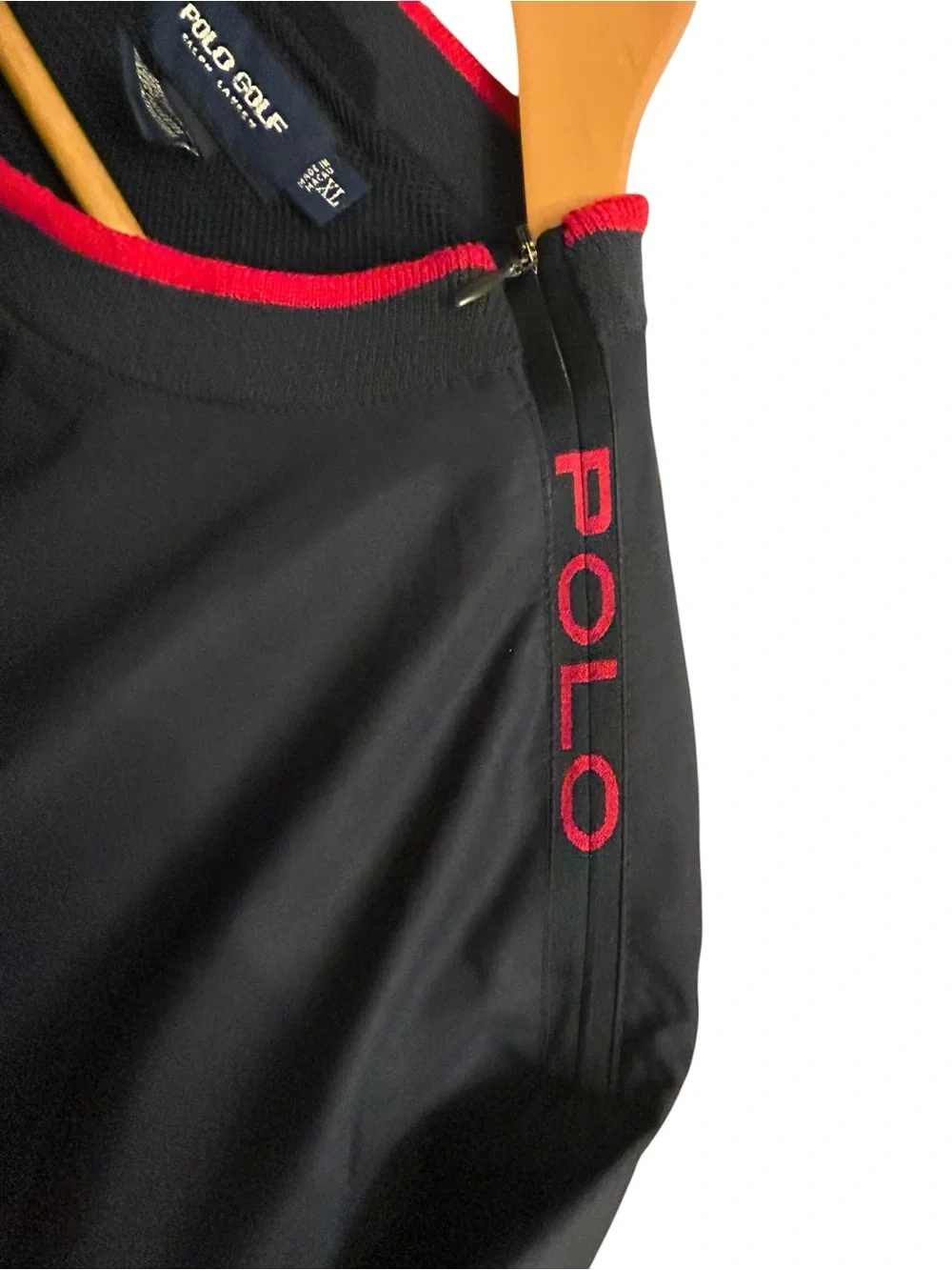 Vintage Polo Golf Ralph Lauren Navy Red Windbreaker Pullover Jacket Men’s XL