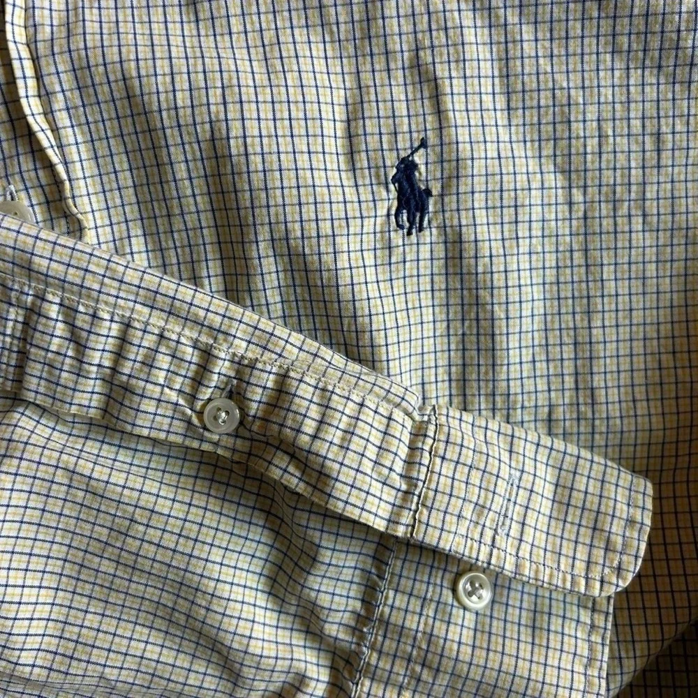 Polo Ralph Lauren Andrew Button-Down Shirt – Yellow & Blue Check – Size 17 32/33