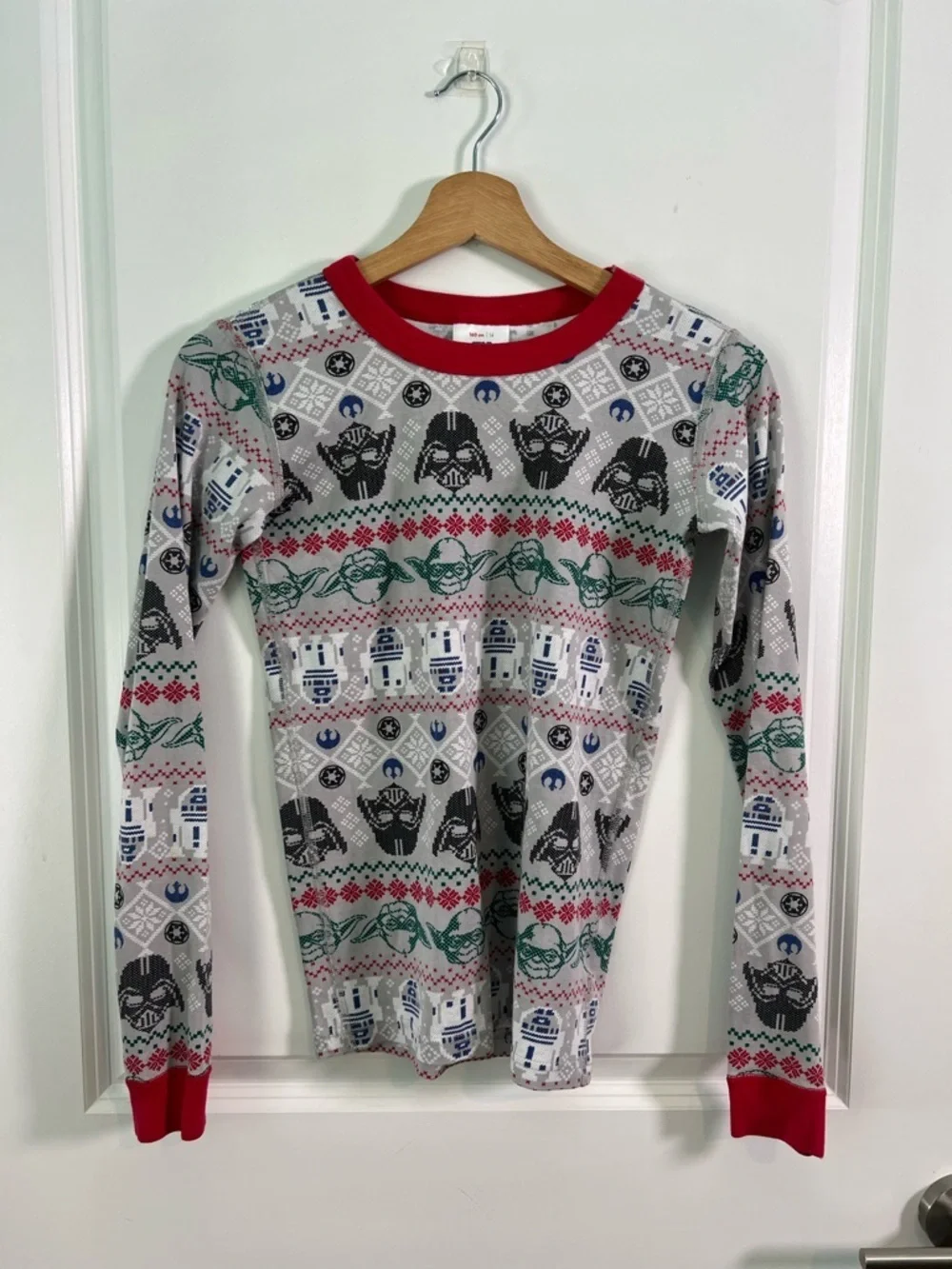 Hanna Andersson Star Wars Fair Isle holiday long john pajama Boys Size 14