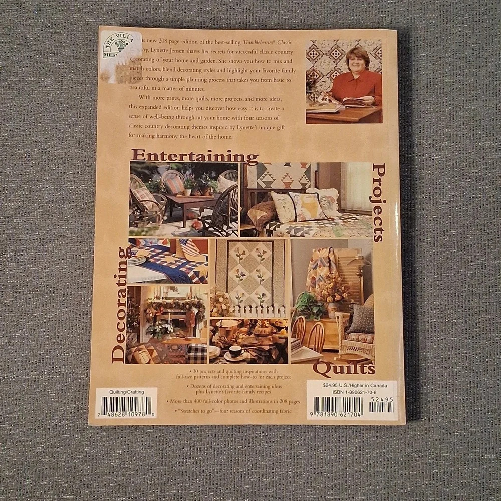 Thimbleberries Classic Country Book Lynette Jensen OS Tan Good Quilting Patterns