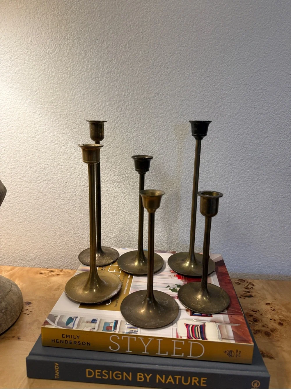 Brass Candlestick Set - Vintage Brass Finish