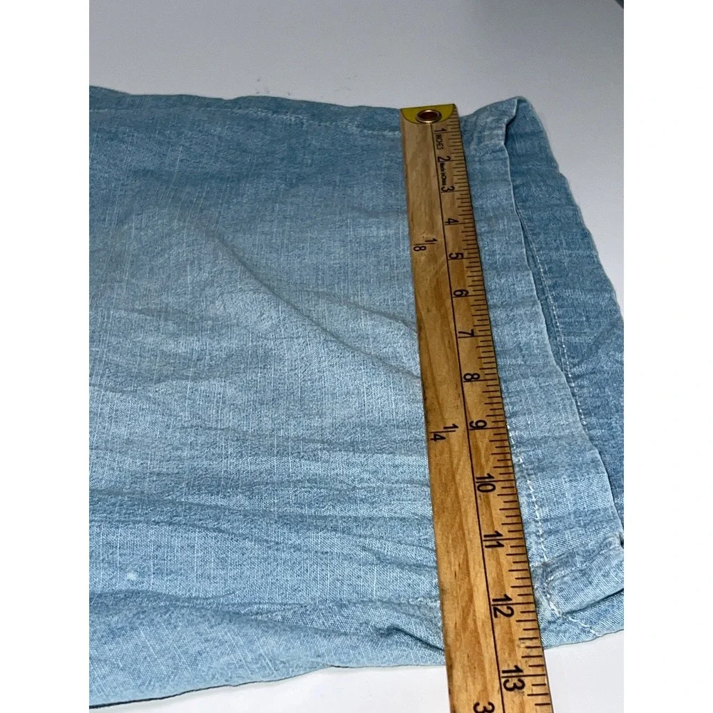 Polo Ralph Lauren Ocean Wash Chambray Shorts Mens 44 Light Blue Cotton Preppy