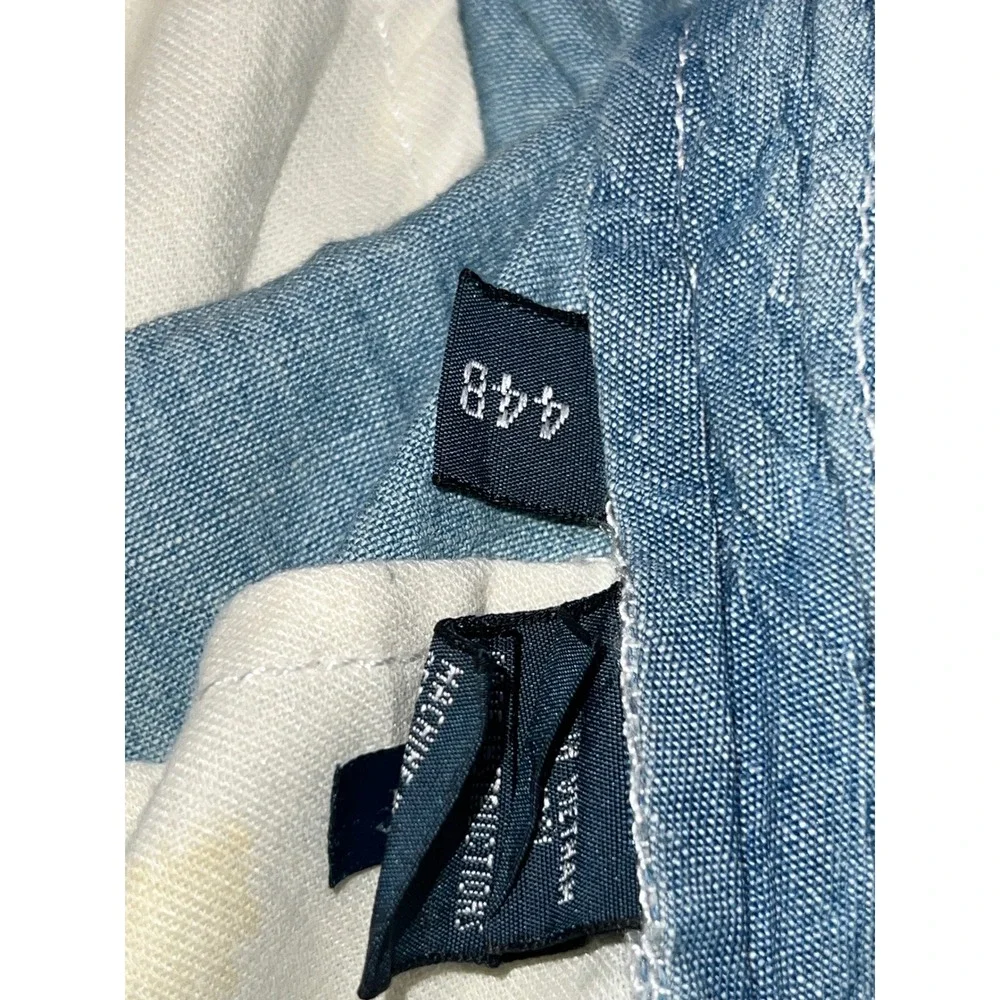 Polo Ralph Lauren Ocean Wash Chambray Shorts Mens 44 Light Blue Cotton Preppy