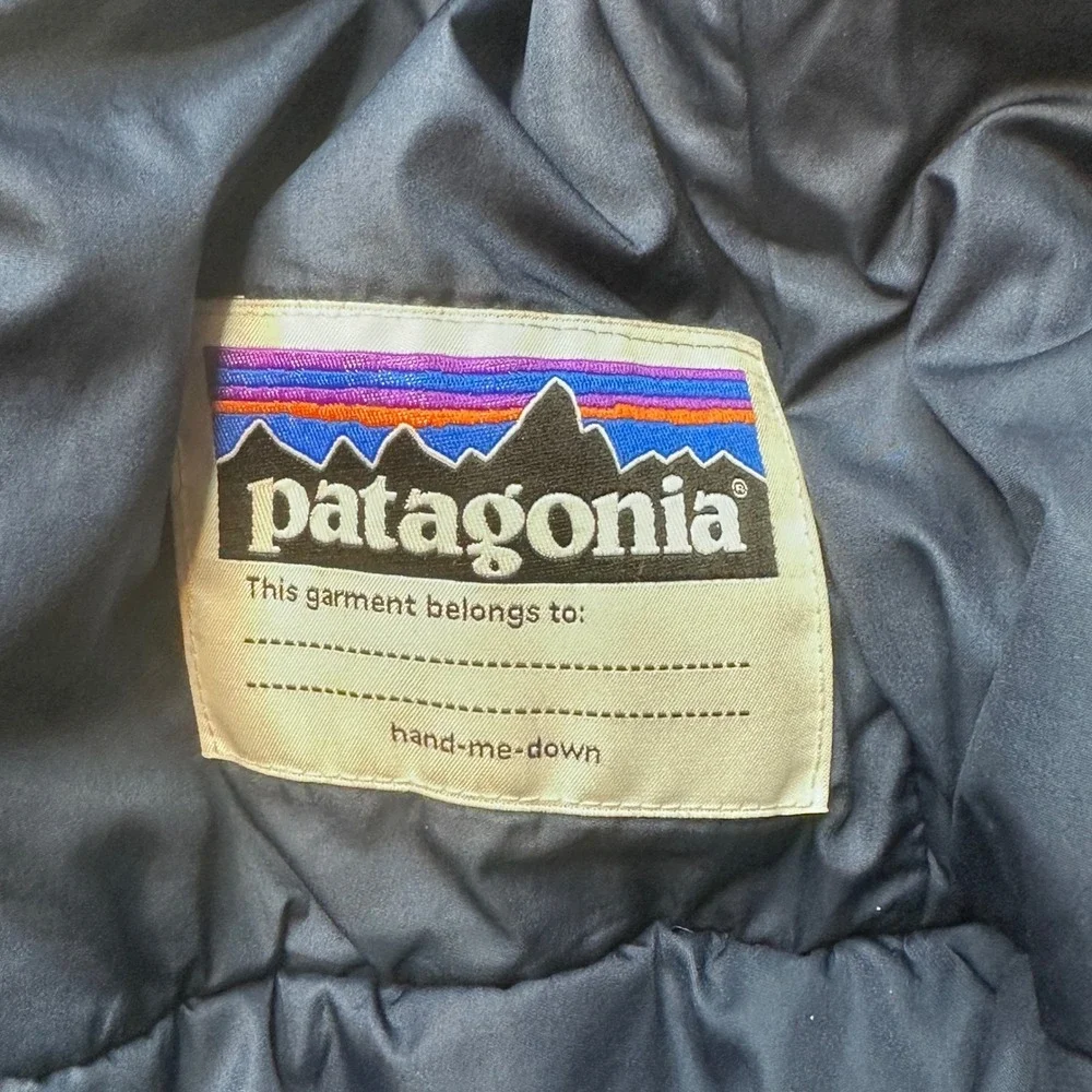 Patagonia Jacket Girls M‎ 10 Pink Blue Insulated Ski Snowboard 68525 Broken Zip