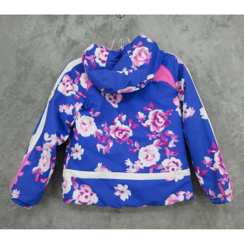 Obermeyer Jacket Girls Size 8 Floral Hooded Insulated Winter Puffer Snow Ski