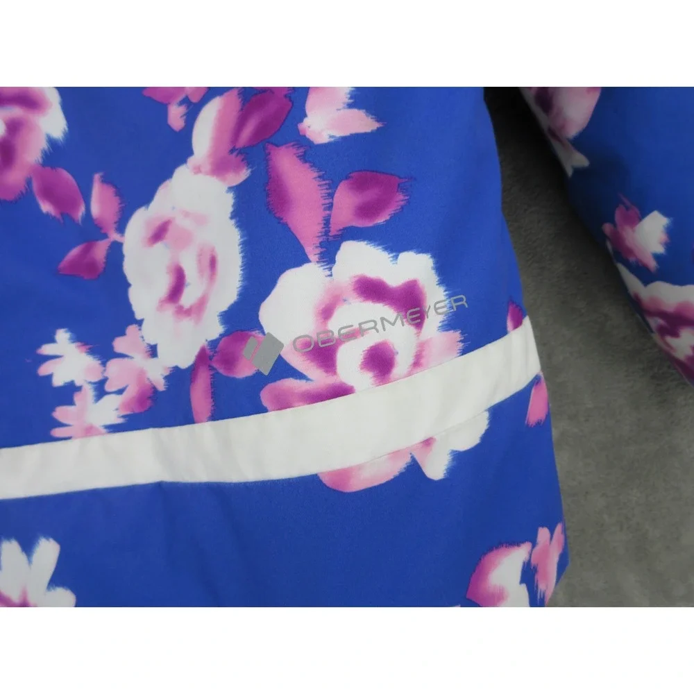 Obermeyer Jacket Girls Size 8 Floral Hooded Insulated Winter Puffer Snow Ski